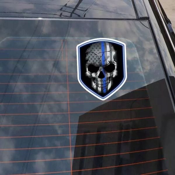 Wlepa Shield Skull Niezależność Wolność Strażnik zdjęcie 4
