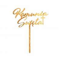 dekoracja akrylowa na tort, komunia święta