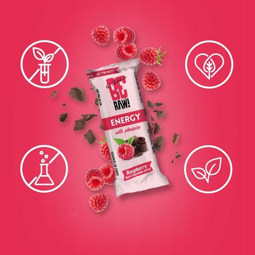 Baton energetyczny BeRAW Energy Raspberry Chocolate malinowy fit na Arena.pl