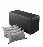 KETER | SAMOA Rattan Skrzynia ogrodowa / schowek 270 l / grafit