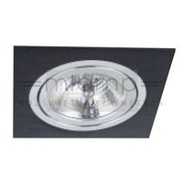 Oczka LAMPA sufitowa Faro I Nero Orlicki Design metalowa OPRAWA podtynkowa wpust kwadratowy czarny