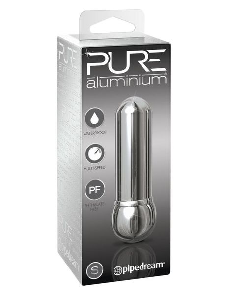 PURE ALUMINIUM Small Silver Mini wibrator zdjęcie 1