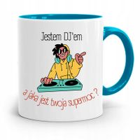 Dla Dja Muzyka Kubek Błękitny Jestem Djem Z Nadrukiem Ze Zdjęciem