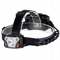 ZESTAW LATARKA CZOŁOWA + AKUMULATORY + OPASKA CZOŁÓWKA LED USB C POWER PRO