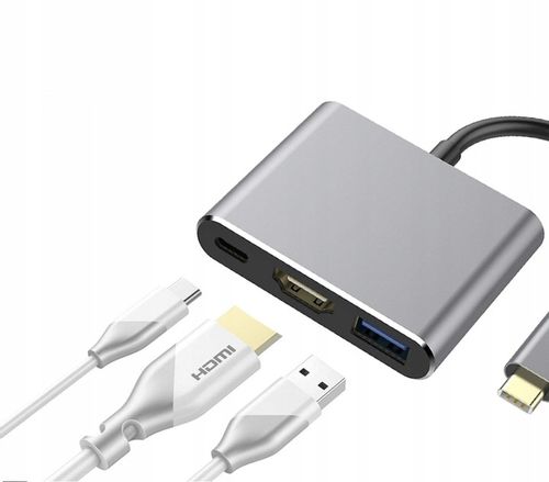 Przejściówka Adapter 3w1 HUB USB-C HDMI 4K ver2020 na Arena.pl