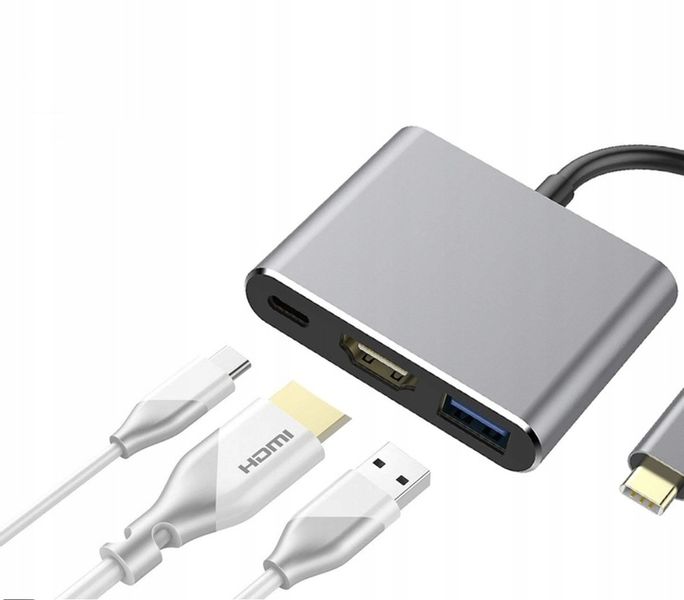 Przejściówka Adapter 3w1 HUB USB-C HDMI 4K ver2020 zdjęcie 8