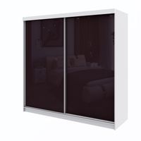 Nowoczesna szafa przesuwna Paris 230 cm fioletowa wysoki połysk