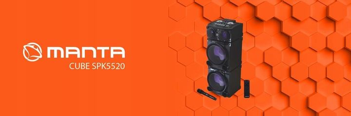GŁOŚNIK BLUETOOTH WIEŻA STEREO MODUŁOWA MANTA CUBE +PILOT +KABLE + MIKROFON zdjęcie 8