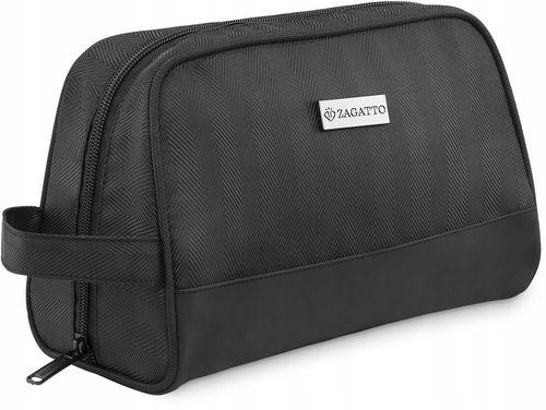 Kosmetyczka Podróżna Organizer na kosmetyki Saszetka czarny jodełka na Arena.pl