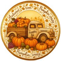 CIASTKO LUKROWANE BIG HARVEST ROZ.L KOŁO JESIEŃ RĘCZNIE ROBIONE