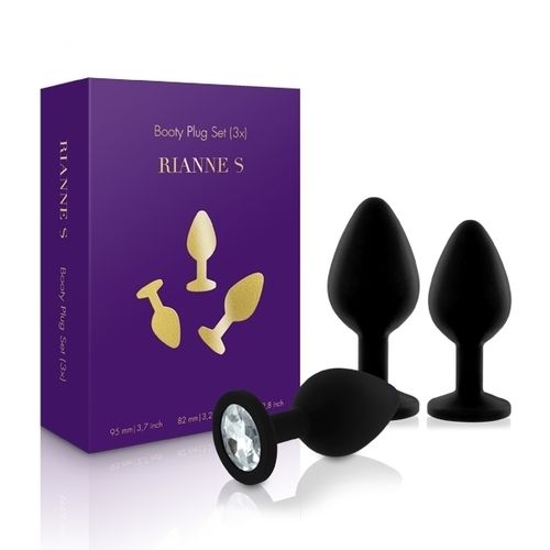 rianne s - booty plug set 3x black na Arena.pl