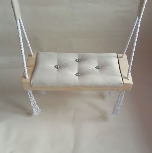 Huśtawka siedzisko na piance KREMOWA na Arena.pl