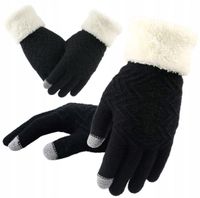 Ocieplane Dotykowe Rękawiczki Ciepłe Zimowe Grube