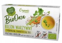 BioOaza Bulion Kostki Warzywne Niska Zawartość Soli Bezglutenowe BIO 60 g