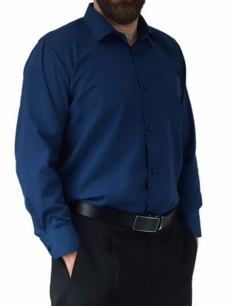 Koszula męska elegancka granatowa Laviino dl127 38/39 - S zdjęcie 2