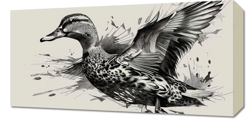 Obraz 60x30cm Gracja Kaczki w Locie zdjęcie 1