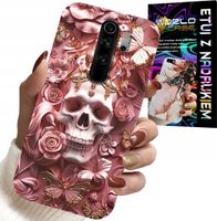 ETUI DO XIAOMI REDMI 9 - KOBIECE, MODNE WZORY, CZASZKA W RÓŻE