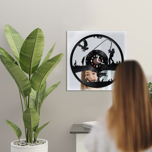 Zegar Ścienny z płyty winylowej na lustrze HOBBY 23 wzory 30x30 cm na Arena.pl