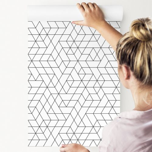 Tapeta Do Salonu Modny Wzór GEOMETRYCZNY Ozdoba na Arena.pl