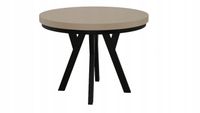 STÓŁ OKRĄGŁY ROZKŁADANY METAL LOFT SALON KUCHNIA POKÓJ 110cm+2x50cm KASZMIR