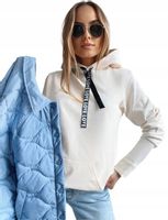 BLUZA DAMSKA DRESOWA z kapturem na wiosnę taśma