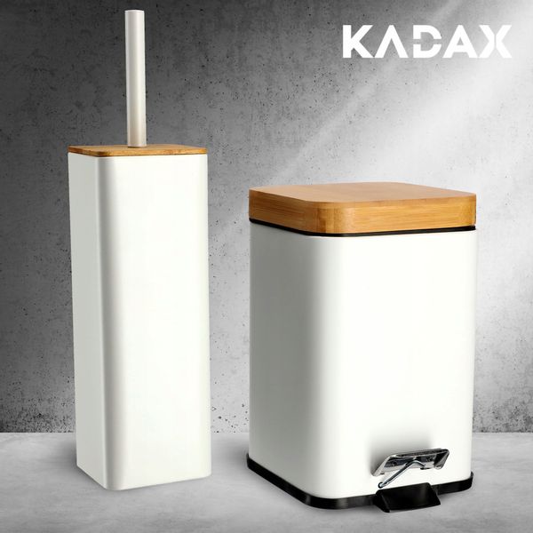 KOSZ POJEMNIK NA ŚMIECI Z POKRYWKĄ BAMBUSOWĄ 3 L zdjęcie 4