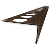 Profil okapowy PRIAMY prosty 2,5m, balkon, taras, Brąz RAL 8028