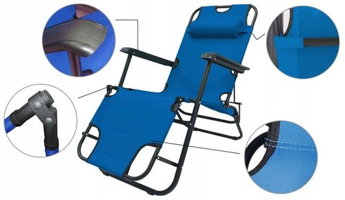 SKŁADANY MOCNY LEŻAK FOTEL OGRODOWY ZERO GRAVITY na Arena.pl