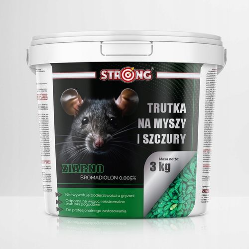 ZATRUTE ZIARNO NA MYSZY I SZCZURY TRUTKA ZBOŻOWA STRONG BROMADIOLON 3 na Arena.pl