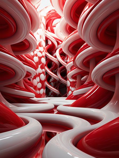 Plakat 75x100cm Czerwone Wiry zdjęcie 1