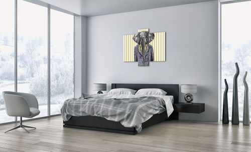 Obraz Na Płótnie - Słoń Elegant  - 95X80 Cm - Cb95X80-3209 na Arena.pl