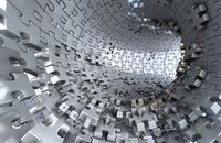 Fototapeta 3D Tunel - Puzzle Flizelina Zmywalna 360x240