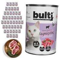 BULTI mokra karma dla kota Jagnięcina puszka 48x400g Pełnoporcjowa