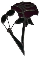 Róża kwiat szkło witrażowe zawieszka dekoracja prezent