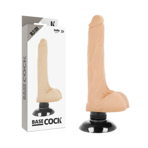 basecock wibrator model 2-1 tpe flesh 18,5 cm x 4 cm z przyssawką na Arena.pl
