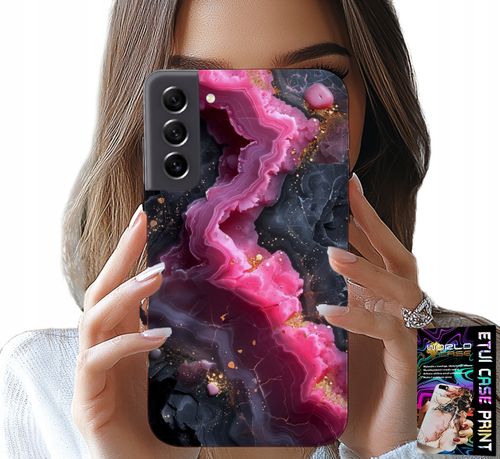ETUI DO SAMSUNG GALAXY S21 - RÓŻOWY MARMUREK PLECKI, MODNE WZORY na Arena.pl