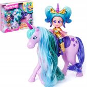 KOOKYYLOOS ZESTAW LALECZKA AURORA JEDNOROŻEC STAR Z WŁOSAMI + AKCESORIA