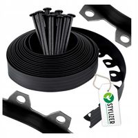 Obrzeże Ogrodowe Trawnikowe Plastikowe ELASTYCZNE Czarne 4cm 10m + Szpilki