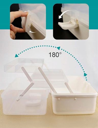 ORGANIZER POJEMNIK NA LEKI TABLETKI DUŻA ROZKŁADANA APTECZKA XXL PUDEŁKO na Arena.pl