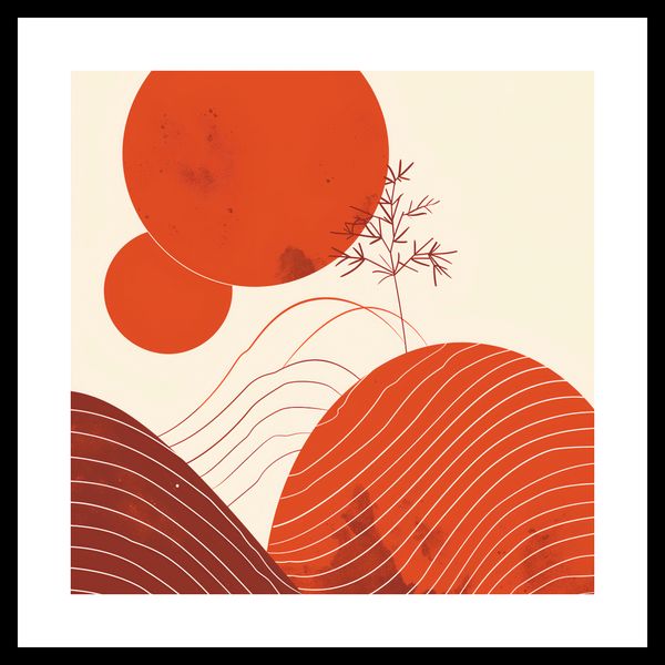 Plakat 30x30cm Ciepło Czerwieni zdjęcie 3