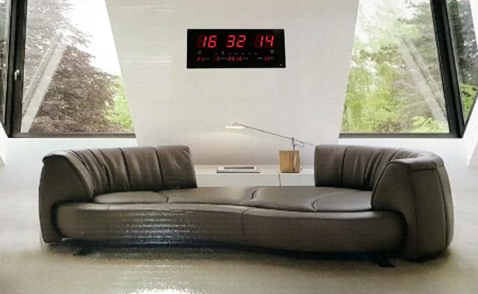 DUŻY ZEGAR CYFROWY LED 36X15 DATA TERMOMETR ALARM zdjęcie 3