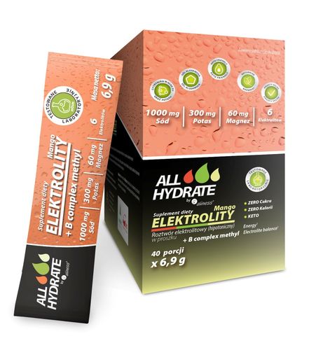 ALLHydrate Elektrolity Sticks B COMPLEX Mango 6,9g x 40 saszetek na Arena.pl