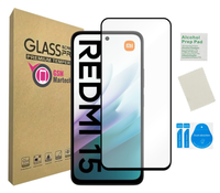 Szkło do XIAOMI REDMI 15 4G ochrona na ekran 5D czarna ramka hartowane