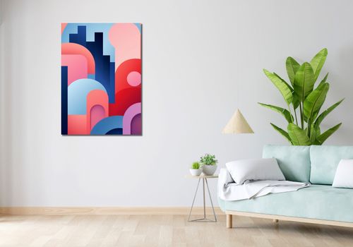 Obraz 70x100cm Miasto Kolorów na Arena.pl