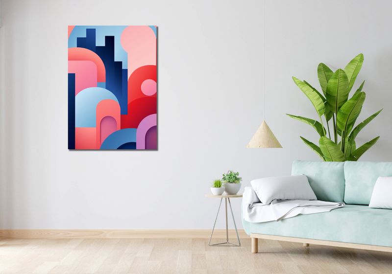 Obraz 70x100cm Miasto Kolorów zdjęcie 2