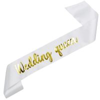 Biała szarfa Wedding Queen