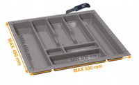 Wkład do szuflad na sztućce Organizer sztućców Metaliczny 60 cm PRO 60