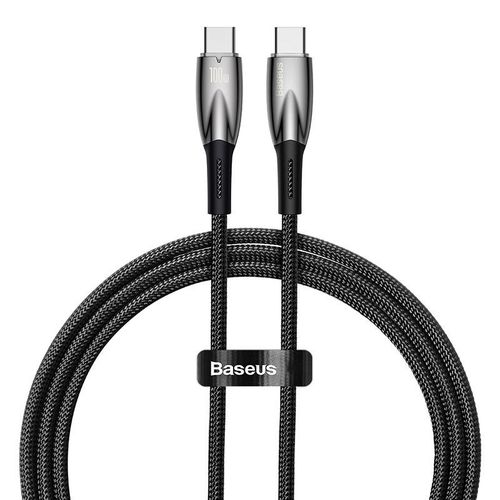 kabel usb-c do usb-c baseus glimmer, 100w, 1m (czarny) na Arena.pl