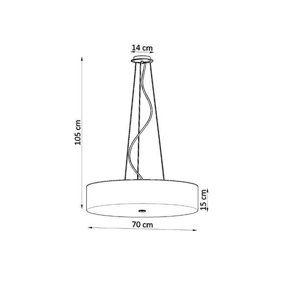 Żyrandol SKALA 70 czarny zdjęcie 4