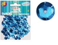 cekiny 12szt  metalizowane niebieskie 8mm 10g | mt-6591